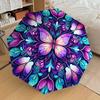 1pc Colorful Butterfly Mandala Pattern Umbrella with Plastic Handle,Suitable for All Seasons Home Travel Outdoor UmbrellaDD1145