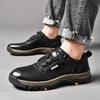 High Quality Leather Men Casual Sneakers Non-slip Hikking Shoes Comfortable Sport Shoes Breathable Retro Mens Walking Shoes