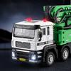 1/50 Cement Concrete Pump Truck Engineering Vehicle Ladder Trucks Toy Car Sound Light Pull Back Doors Opened Vehicle Collection