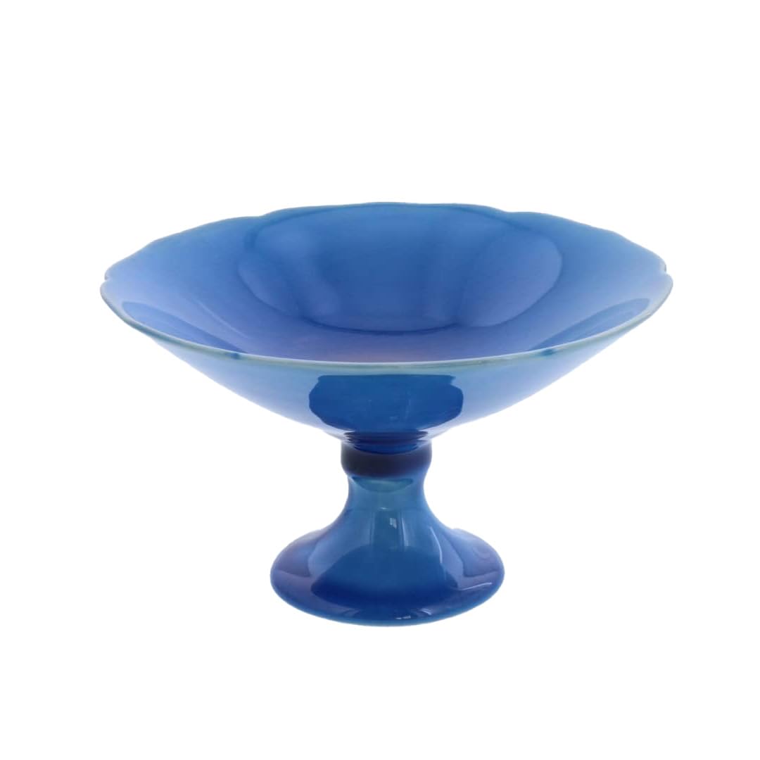 

EAST table Compote 12.5cm, Rin Turquoise Blue (ea-018-02), Made in Japan, with stems, perfect for serving fruit or as a party dish.