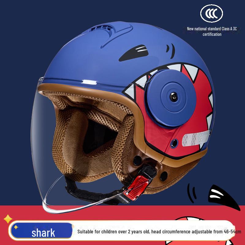 Kids' Motorcycle Helmet - Cartoon Design for All Seasons