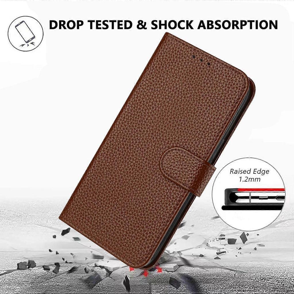 Flip Case for Nokia HMD Fusion Magnetic Shock Absorption PU Leather Wallet Phone Cover with Card Slots and Detachable Wrist Strap