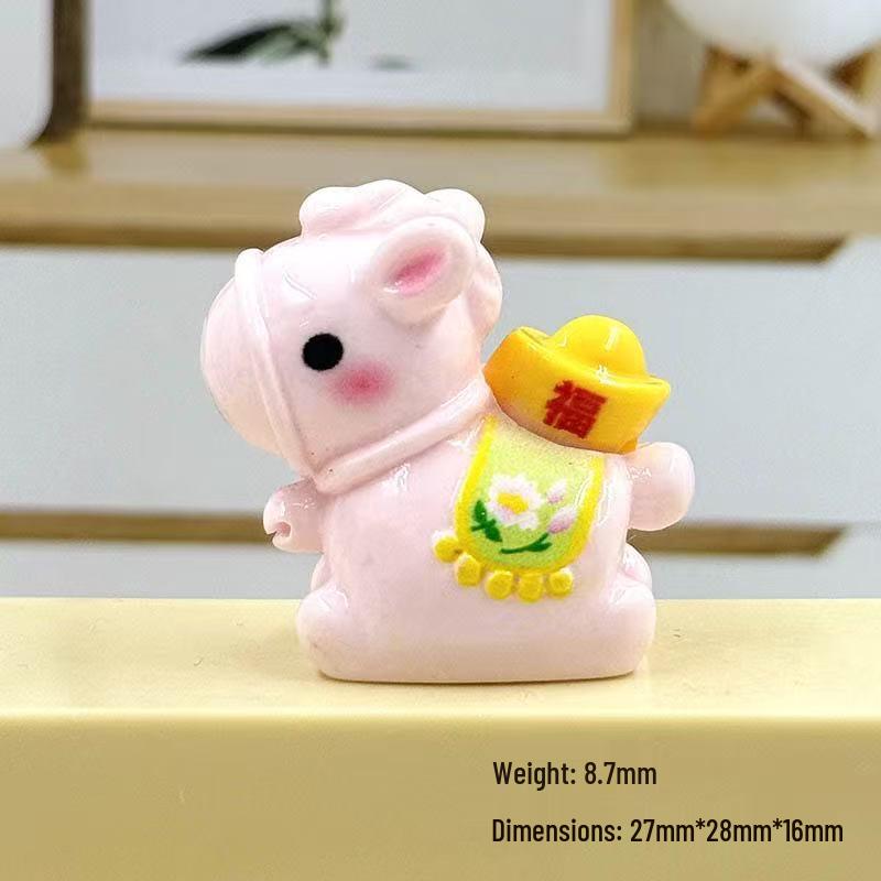 3D Little Horse Resin Keychain & Car Dashboard Ornament