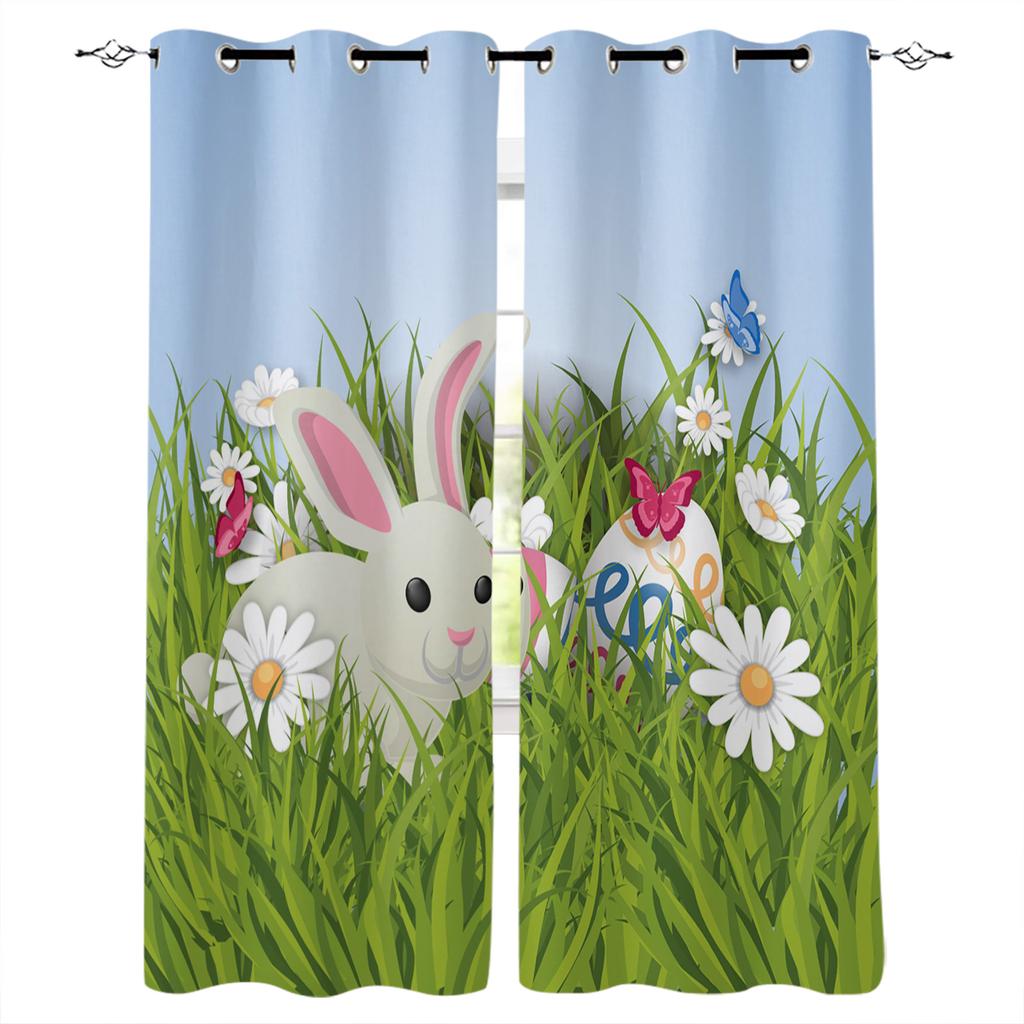 Påskägg Färgade Kärlek Dekoration Hem Gardiner Hushållsartiklar Vardagsrum Sovrum Gardin