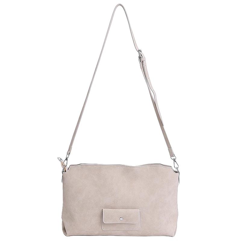 

New Solid Zipper Faux Suede Square Sweet Shoulder Bags High Quality Fashiable Versatile Stylish Design Armpit Bags for Women бежевый