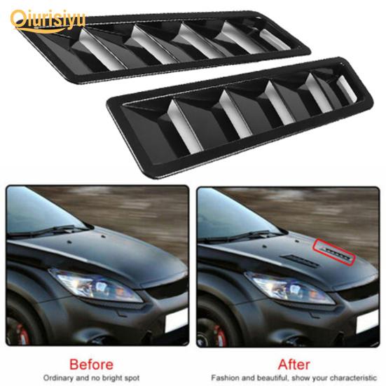2 Évents De Capot Universels Fibre De Carbone - Aérations Capot Moteur Voiture Style RS MK2
