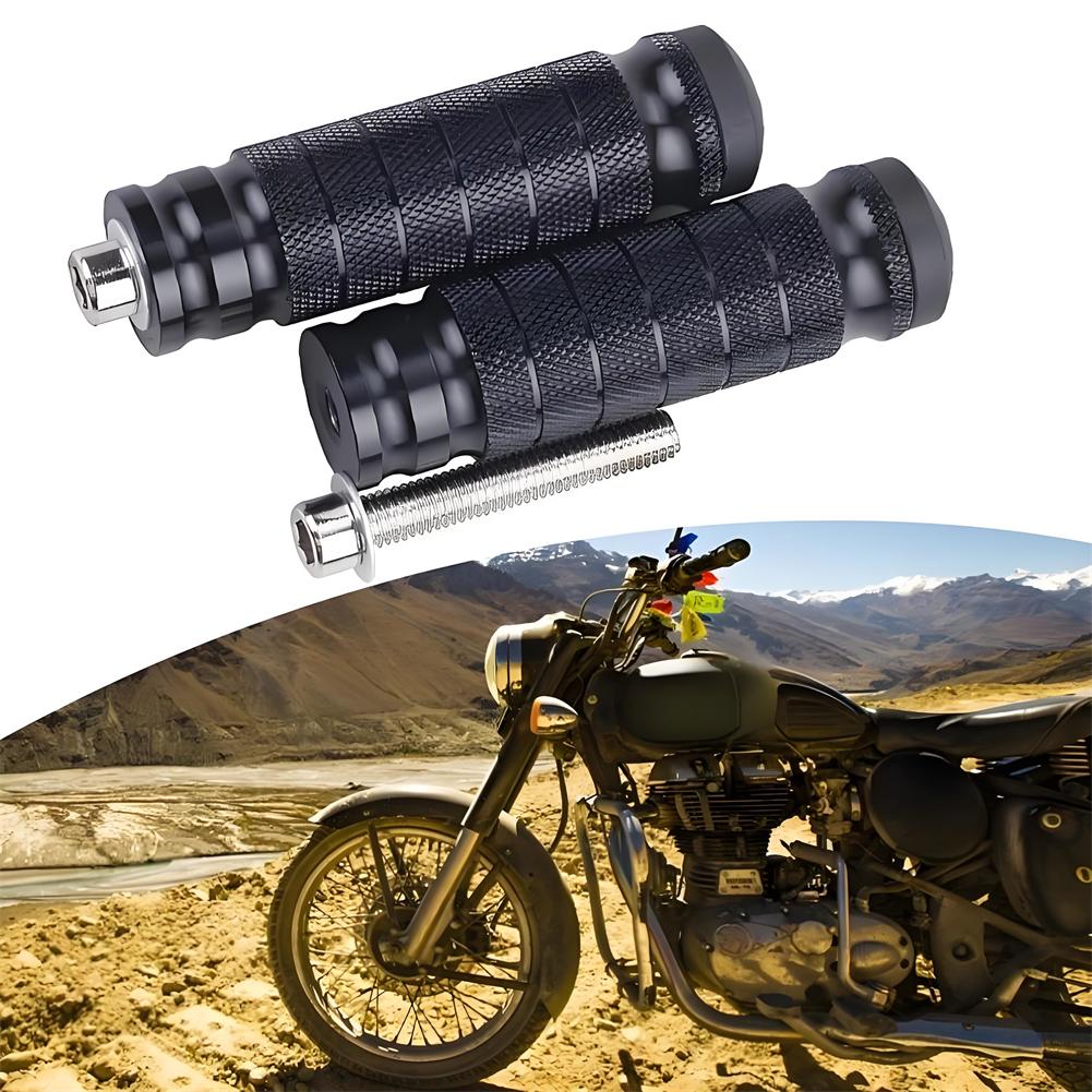 Fotstöd i aluminium baktill, halkfria fotpinnar, fotpinnar för motorcykel