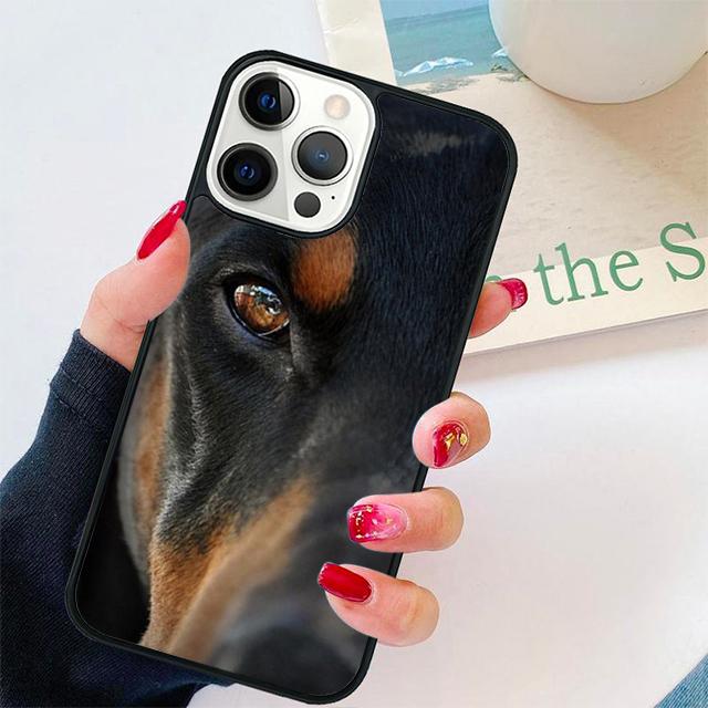 Doberman Dog Guarding Fierce Coque Shell For iPhone 17 Air 15 16 14 13 12 Pro Max 11 Pro Max Plus Phone Case Cover