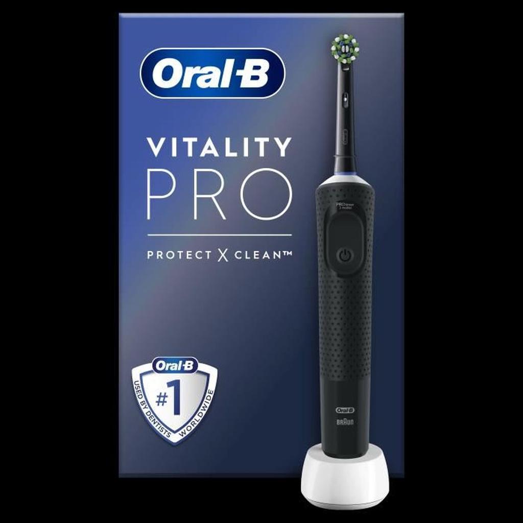 Brosse à Dents Électrique Oral-B Vitality Pro Noire - 3 Modes de Brossage - Batterie Longue Durée