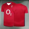 Maglia da Rugby Inglese Rosa Rossa Manica Corta T-shirt Uomo Nazione Rugby Traspirante Asciugatura Rapida Top da Allenamento Uniforme Sportiva per Tifosi S-6XL