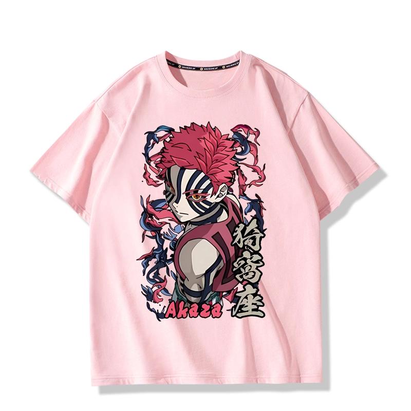 Kimetsu No Yaiba Collaboration Male, Twelve Demons, Moon of the Moon, Demon Yiwoza, Anime Short-sleeved T-shirt for Men