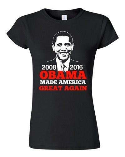Junior President Barack Obama Made America Great Again USA DT T-Shirt Tee Unisex T-Shirt XL
