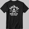 Distressed The Goonies Never S.Sleeve White-Black Men/Women T Shirt K1038