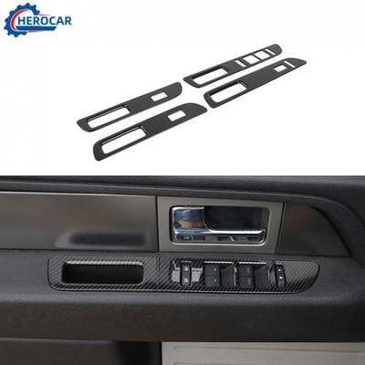 4x Auto Fensterheber Schalter Panel Dekor Abdeckung Zierleiste Für Ford F150 2009-2014