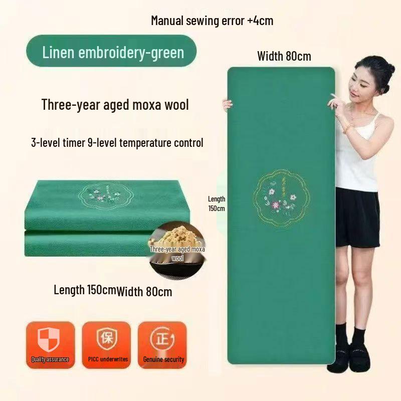 Upgraded Electric Heating Moxibustion Blanket - 150x80, Full-Body Therapy Pad with Smart Temperature Control