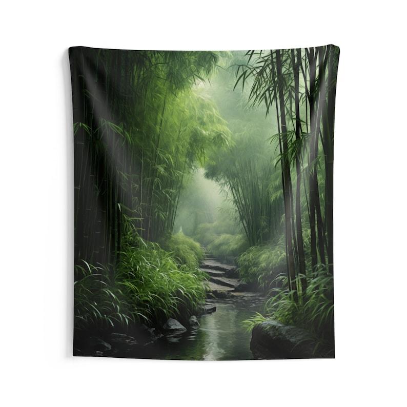bamboo forest tapestry 75x100 чёрный