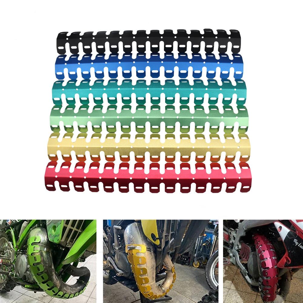 Motorrad Auspuff Schalldämpfer Rohr Schutz Beinschutz Hitzeschild Abdeckung Widerstandsfähig Für Gas EC 2T 4T FSR KLX Motocross Dirt Bike
