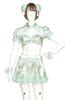 Clearstone SugarWhip Cosplay Halloween Pastel Flare China Dress for Women - Mint