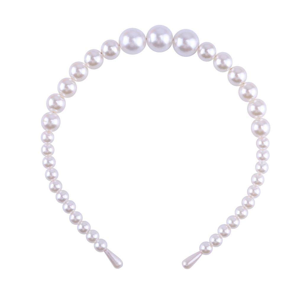 White Faux Pearl Hairbands Vintage Wedding Party Bridal Hair Hoop Pearl Headbands for Women Girls