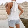 YYFS Women's Fashion Casual Solid Color Print Sleeveless Blouses & Shirts