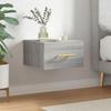 Wall-mounted Bedside Table - Maison Exclusive - Sonoma Grey - Engineered Wood - 35x35x20 Cm