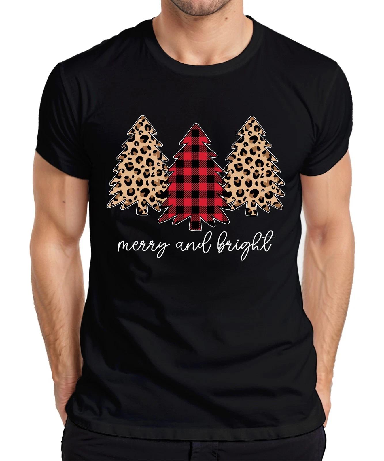 Merry and bright Tannenbaum Kariert - Weihnachten Weihnachtsgeschenk Christmas H L