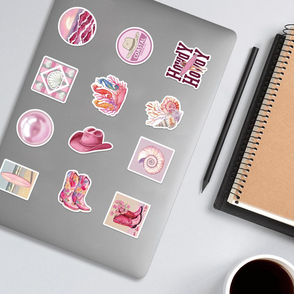 100 Blue Pink Coast Aesthetic Graffiti Stickers DIY Decorative Guitar Notebook Suitcase DIY Waterproof