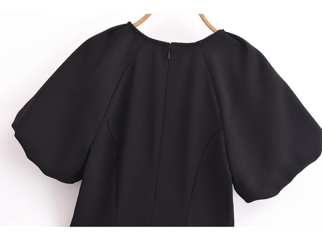 2025 Spring Women's European & American Style Short Sleeve Embellished Dress