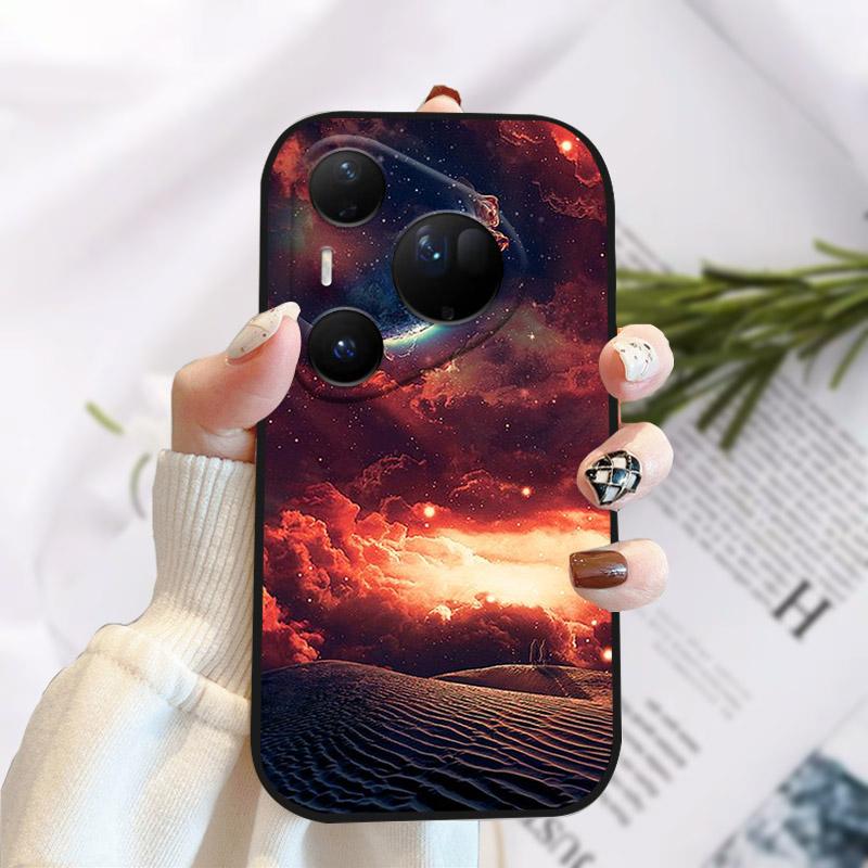 Phone Case For Huawei Pura 80 Ultra Pretty Stylish Painting Soft TPU Silicone Shockproof Cover For Huawei Pura80Ultra Fundas