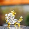 Einzigartiges Drachenornament Mini-Kristallskulptur Drachenornament Drachenminiaturen Figuren Symbol für Glück Reichtum