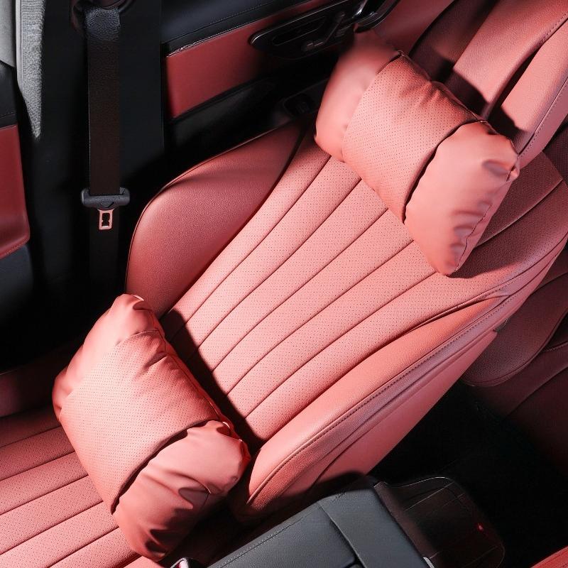 Car Seat Headrest Cushion for BMW 3 Series X5 X3 5 Series X1 Neck Pillow Leather Breathable Lumbar Waist Support Auto Pillows