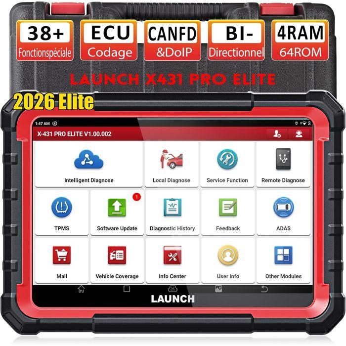 Valiză diagnostic - LAUNCH - X431 Pro Elite - Bidirecțional - Codare ECU online - OBD2