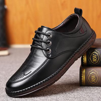 Frühling Neue Herren Business Schnürschuhe Freizeit mit Rindersehnensohle, Weiche Sohle, Nur Online - Hochwertiges Spaltleder