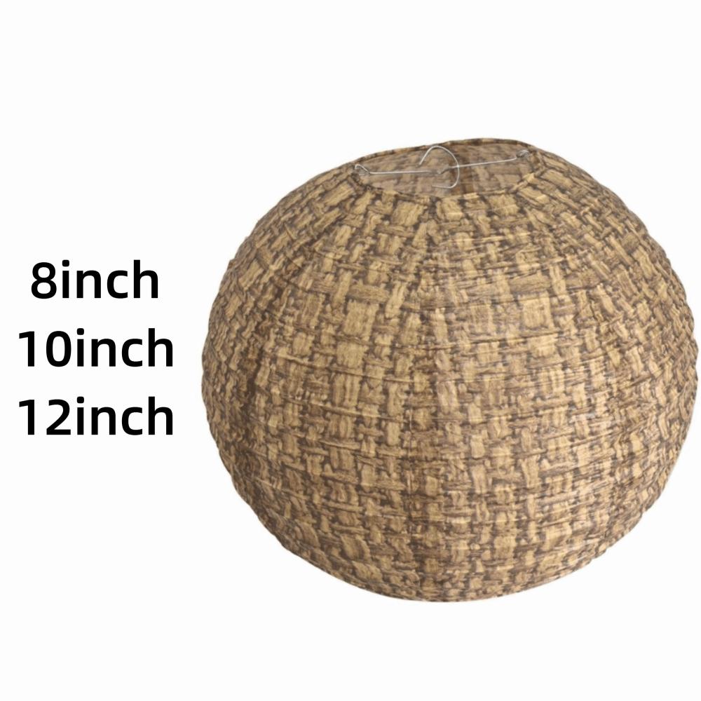 3PCS Paper Material Burlap Paper Lanterns Linen Material Hanging Lanterns Paper Lanterns  Weddings