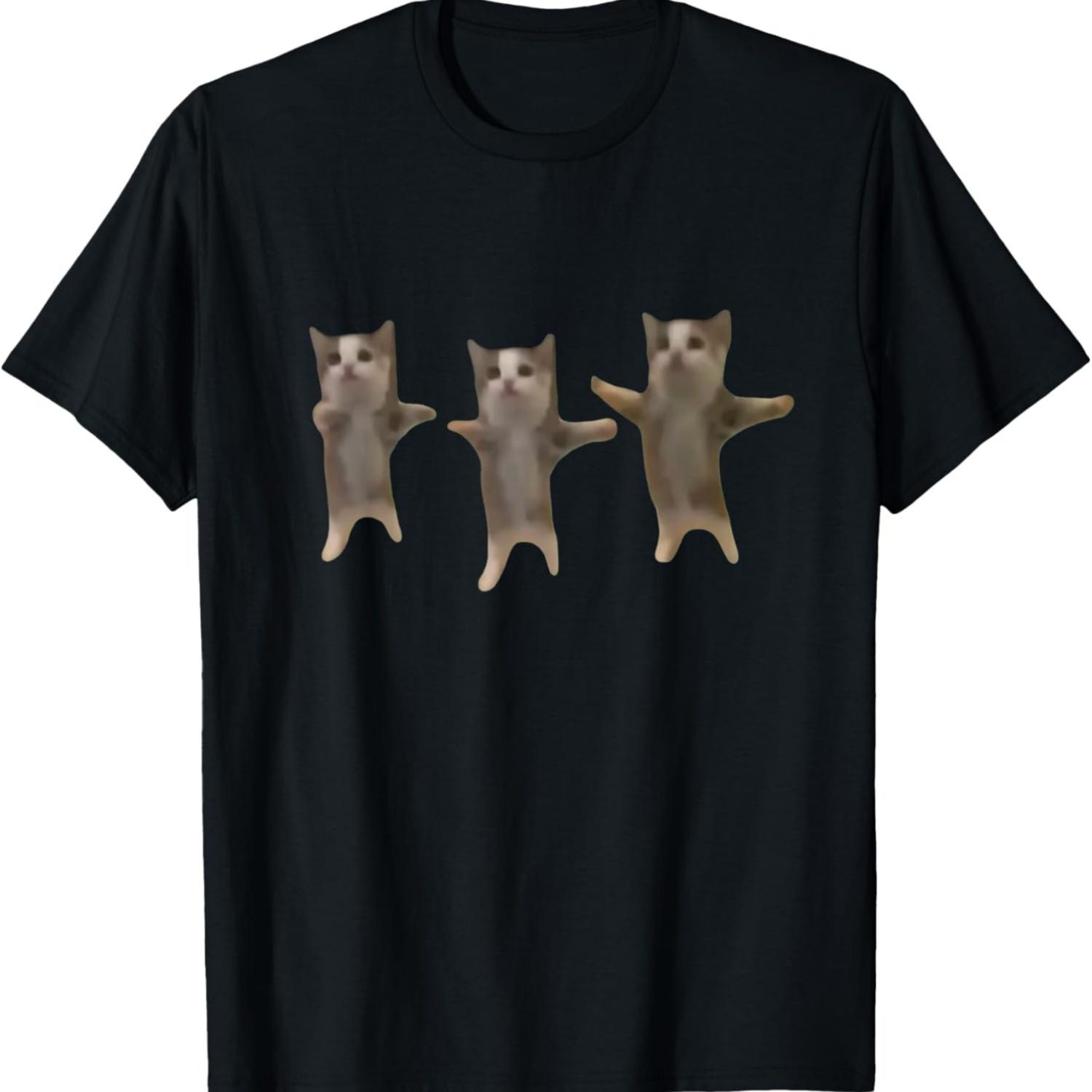 Happy Cat Funny Meme T-Shirt S чёрный