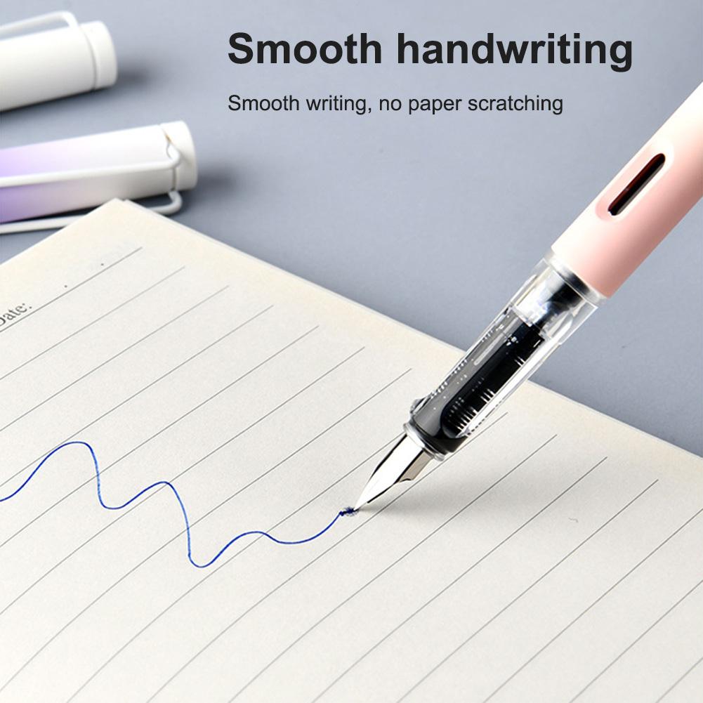 1pcs Gradient Fountain Pen Plastic EF/F Nib Quick-Drying Smoothing Writing Pens Stationery School Office Supplies Ink Pen