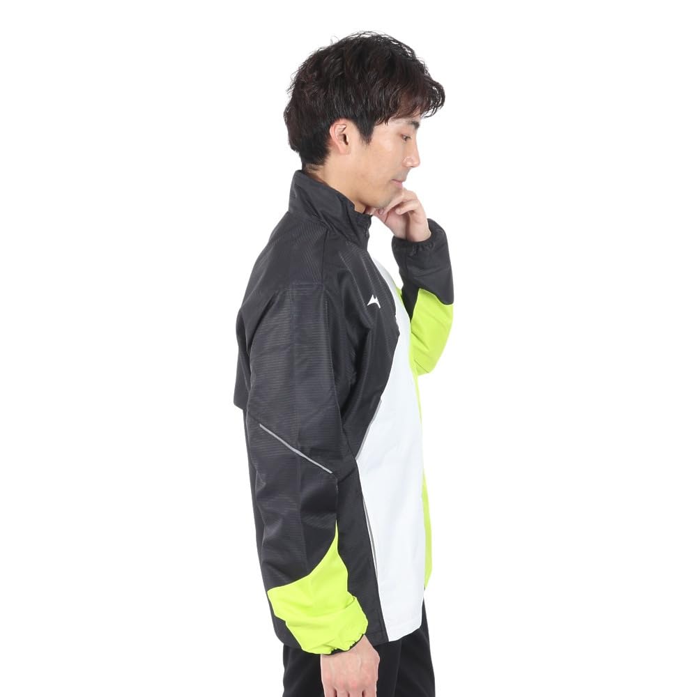 Tennis Wear Active Warmer Jacket Heat Retention Water Repellent 62MEA502 Black X Lime Green S [Mizuno]