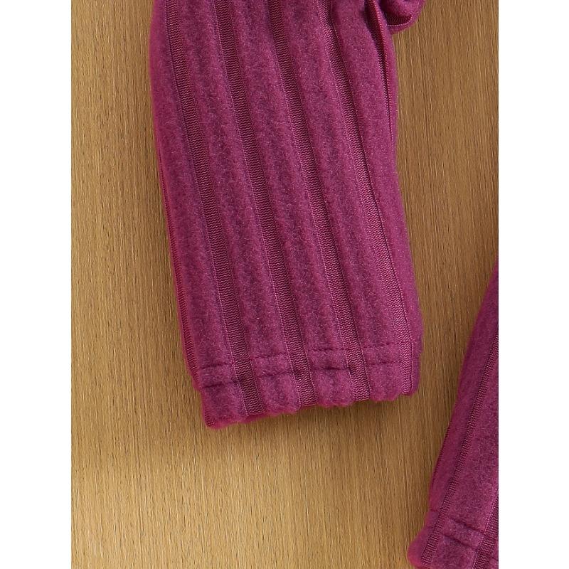 Chic Girls' Bow-Knot Long Sleeve Dress & Pants Set - Cozy Fleece-Lined, Solid Color, Machine Washable - Perfect for Fall/Winter, Perfect for Outdoor