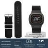 Modified retro cowhide watch straps for Casio G-SHOCK 3516 DW-H5600 DW-H5600MB convex end leather watchband black brown bracelet