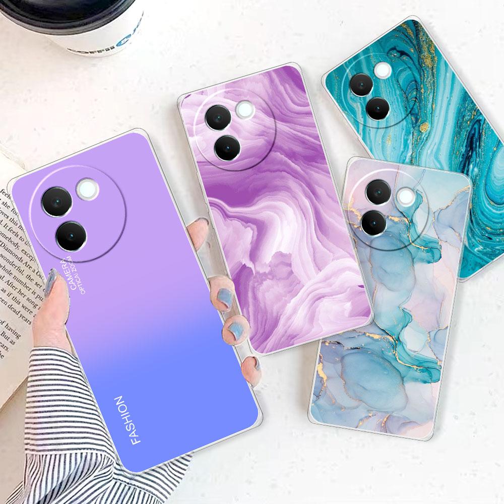 For Vivo V30E 5G Case Back Cover For Vivo Y200i 5G Funda Shockproof Clear Soft Silicone Phone Case on Vivo T3X 5G Protect Coque