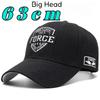 Große Größe 65cm Buchsticken Baseballkappen Sommer Sonnenschutz Großer Kopf Snapback Kappe Herren Hartes Oberteil LKW-Fahrer Sonnenhut