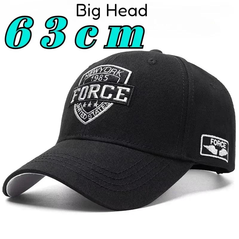 Große Größe 65 cm Buchsticken Baseballkappen Sommer Sonnenschutz Großer Kopf Snapback Kappe Herren Hartes Oberteil LKW-Fahrer Sonnenhut