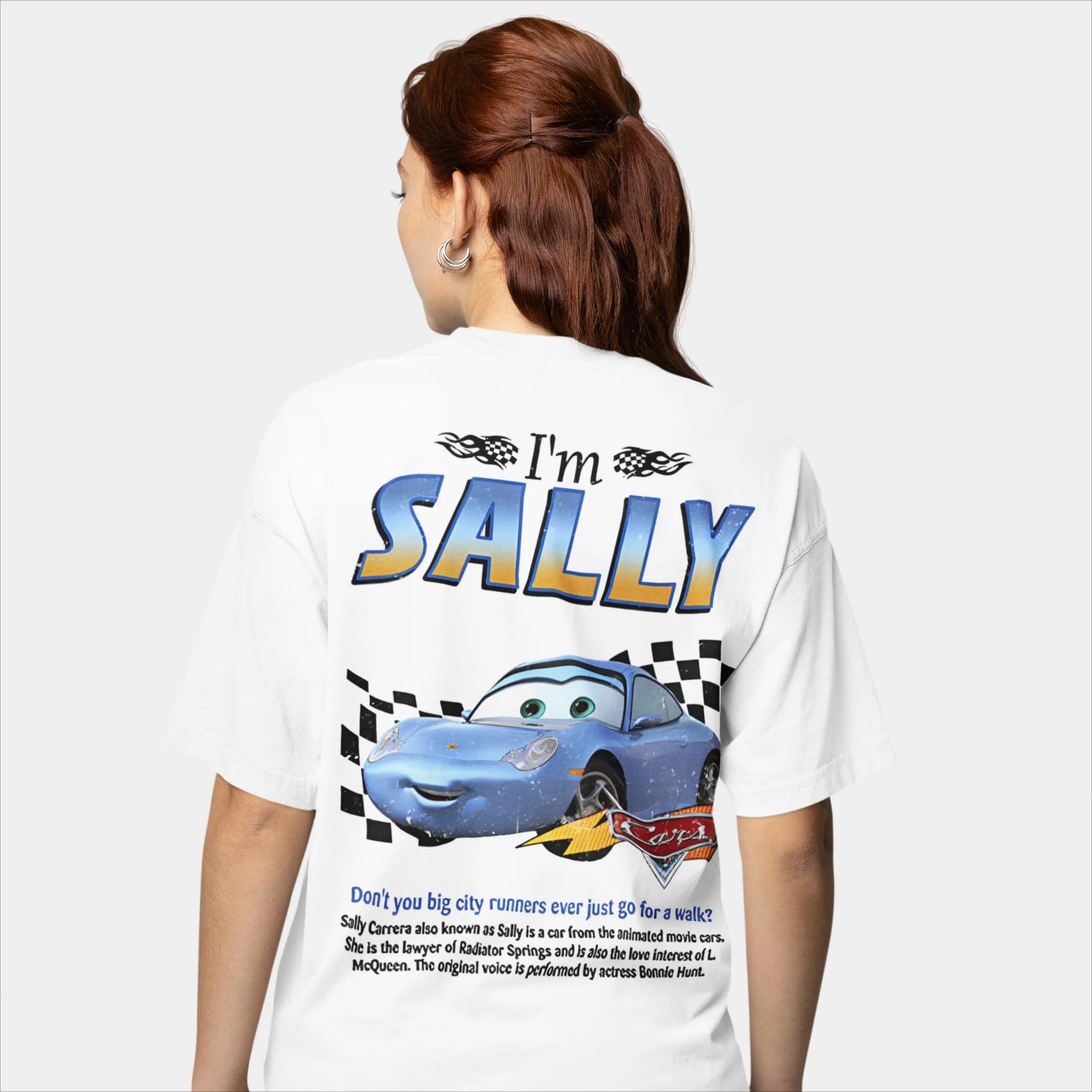 

Кумедна футболка Sally I m Lightning Car для чоловіків і жінок, футболка Mcqueen, 100% бавовна, новинка, одяг, подарунок для пари 4XL темно-синього кольору