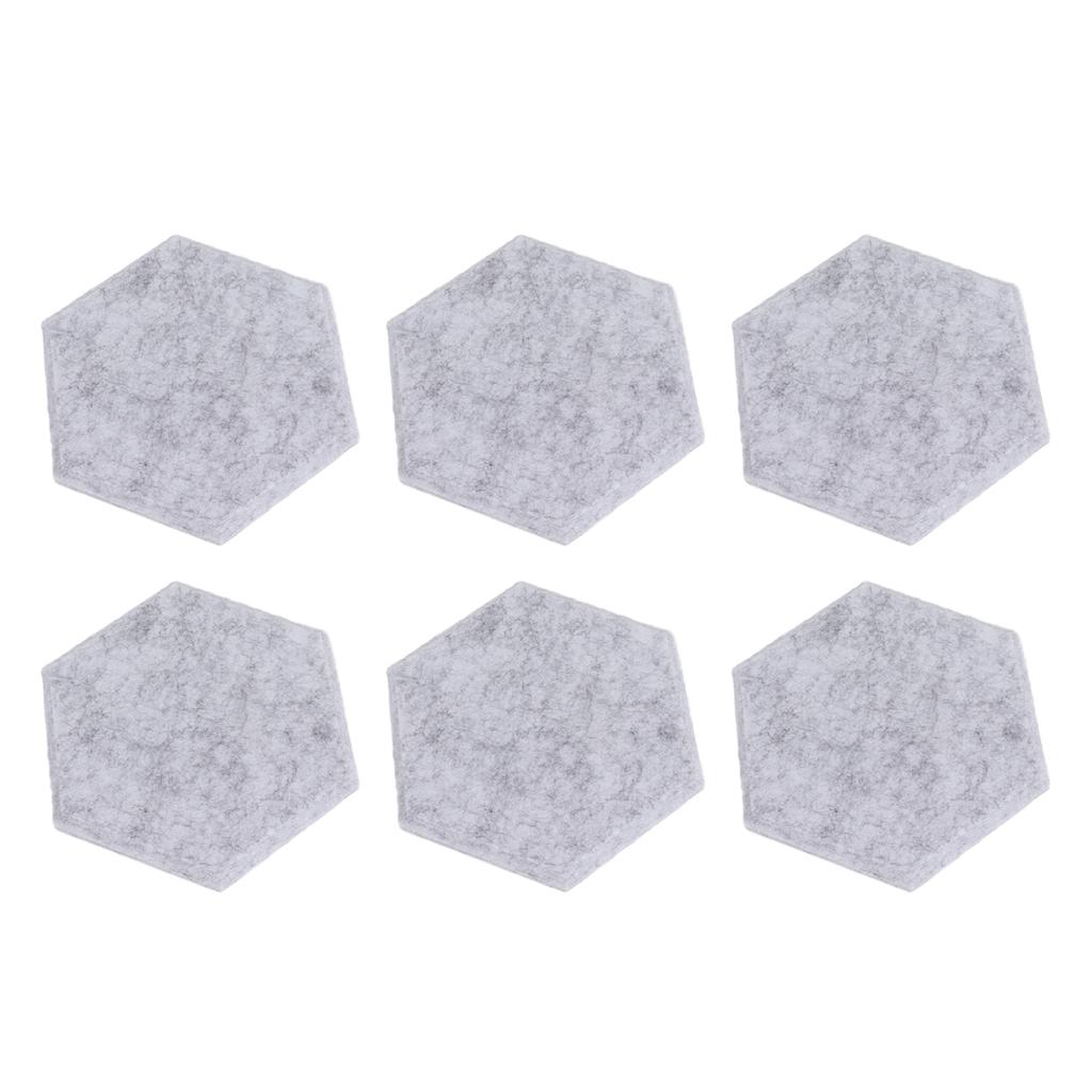 12PCS Hexagon Acoustic Panels High Density Sound Absorbing Panels Sound Proof Beveled Edge Wall