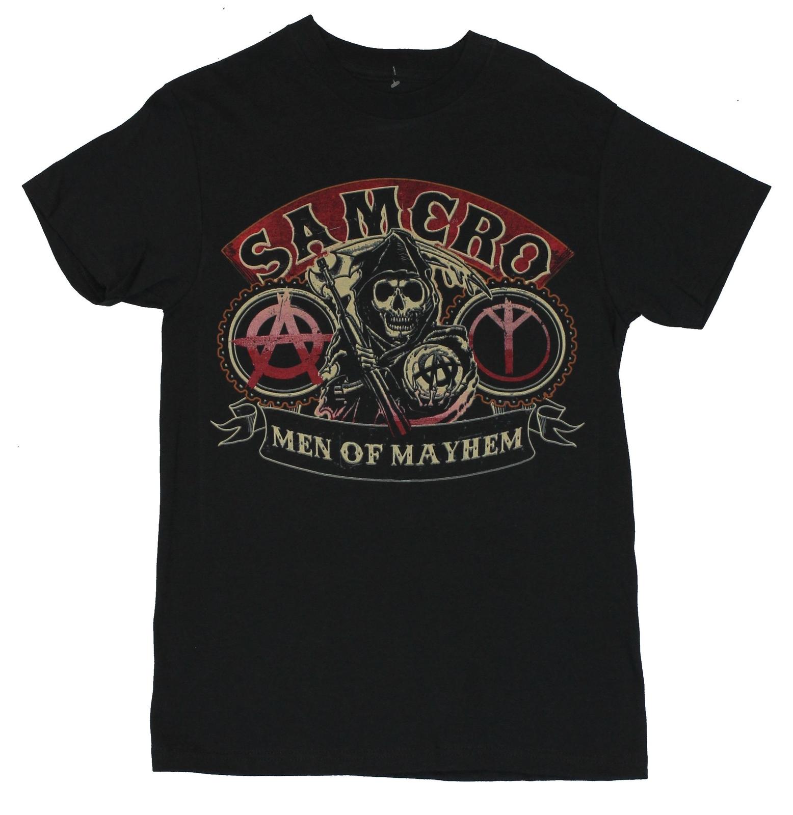 Sons of Anarchy Adult New T-Shirt - Men of Mayhem Reaper Pic on Black M