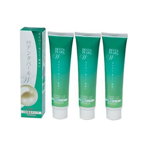 Denta Pearl W Medicated Toothpaste (Double-walled Tube) 3 Tubes