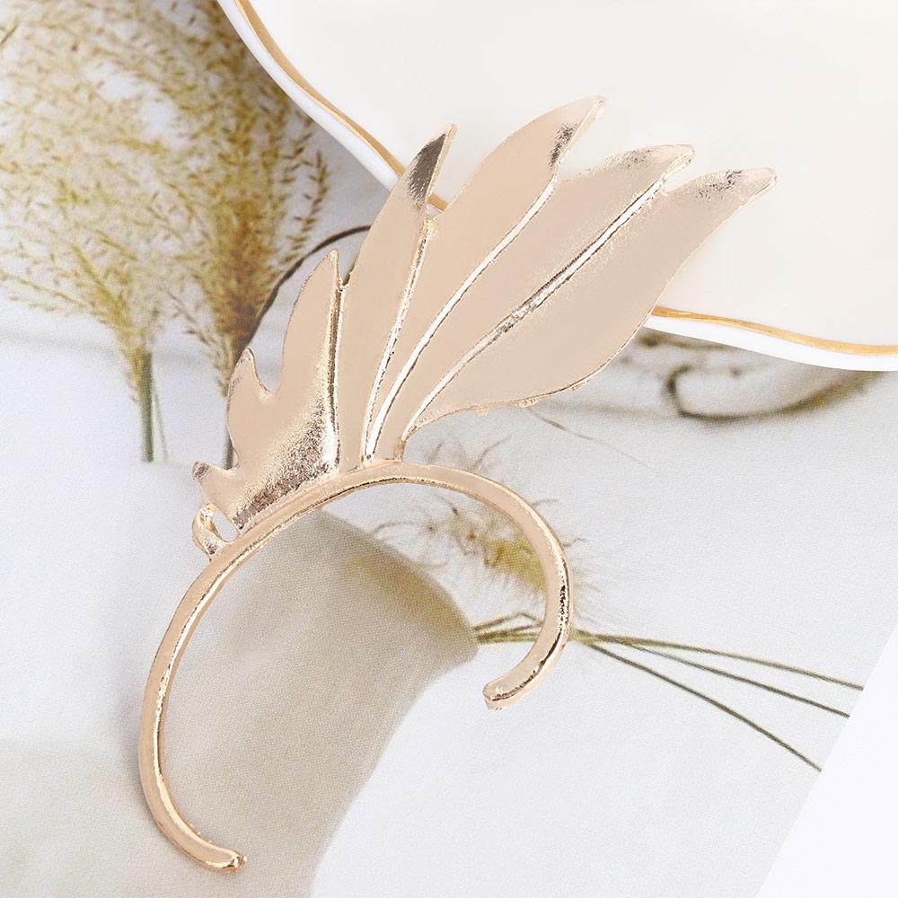 1PCS Gothic Punk Men Women Wing Shape Ear Cuff Clip Stud Earring Vintage Jewelry