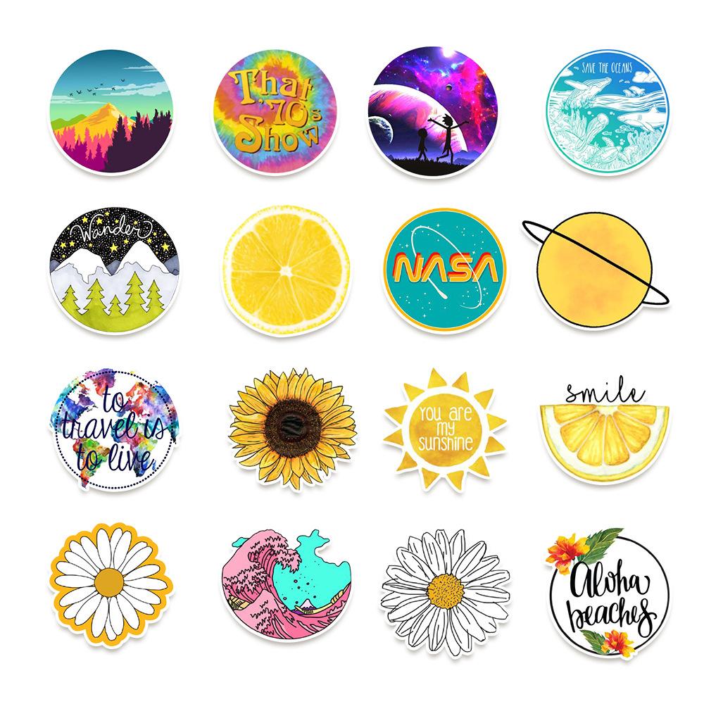 53 Chrysanthemum Fresh Summer Graffiti Stickers Pack Car Mobile Phone Water Cup Computer Suitcase Waterproof Stickers