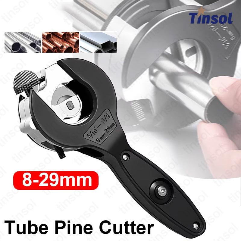 

Tinsol Ratchet Tubing Cutter Universal 8-29mm Pipe Cutter For Stainless Steel Aluminum Copper Steel Hose Manual Plumbing Tool чорний