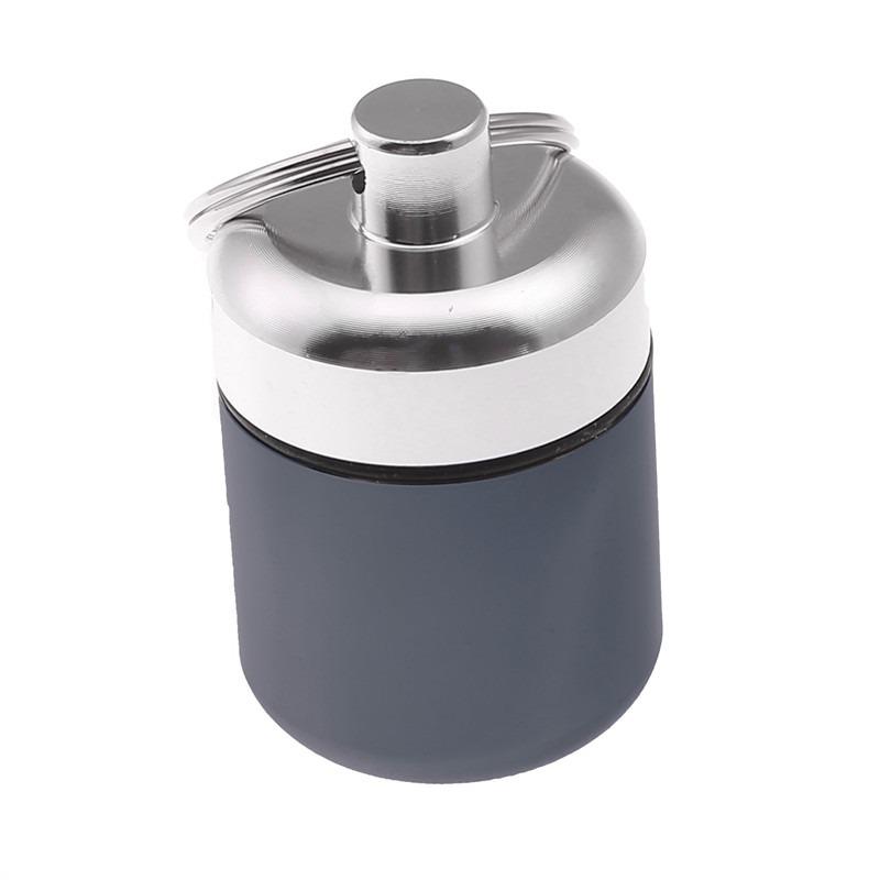 Small Pill Keychain Holder Aluminum Alloy Storage Box Waterproof Organizer Storage Portable Pill Holder Earplug Container